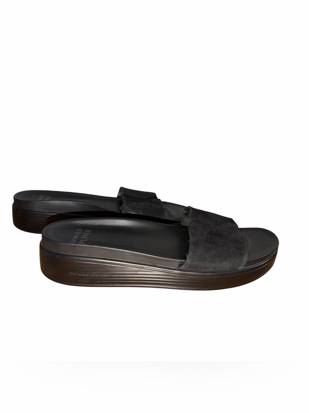Donald Pliner FIFI Platform Sandals in Black Suede Shimmer Women’s 8.5 - Picture 5 of 7